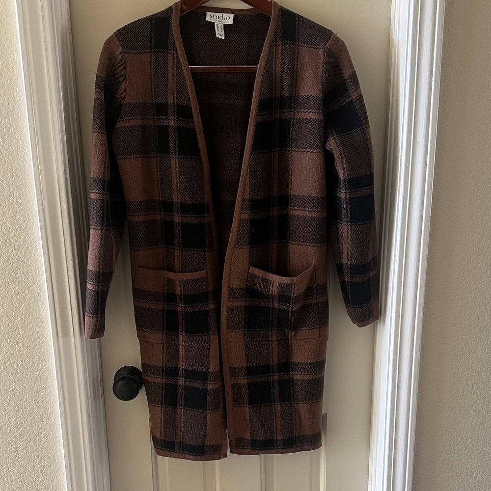 Studio Chocolate Brown Knit Top